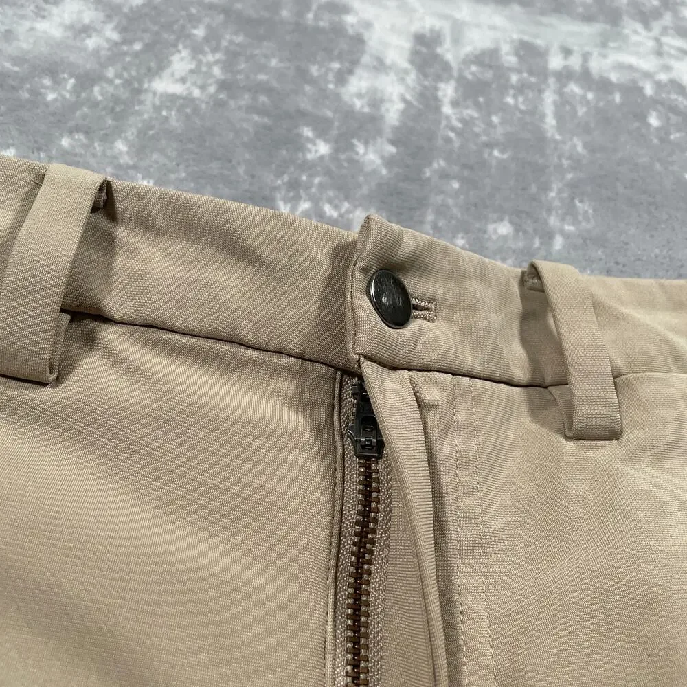 Lululemon Shorts Mens 38 Tan Chino Stretch Casual Basic Everyday Commuter - Picture 7 of 12